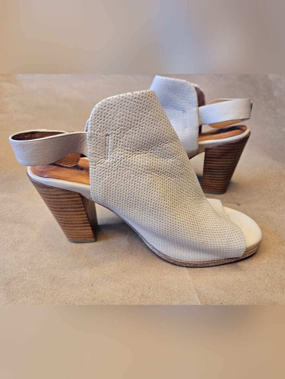 Gentle Souls Sadie leather peep toe booties